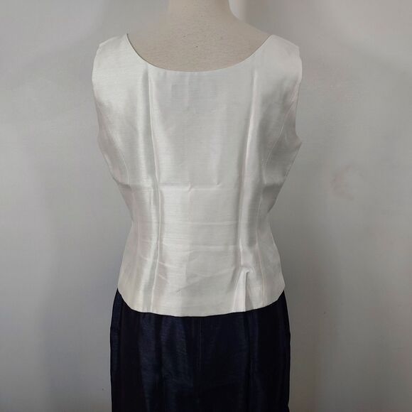 Kasper 3 Piece Skirt Suit Set Women 12P Formal Work Career Office Navy Blue - Picture 6 of 16